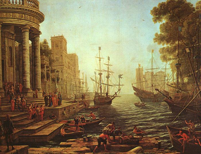 Claude Lorrain Seaport : The Embarkation of St.Ursula France oil painting art